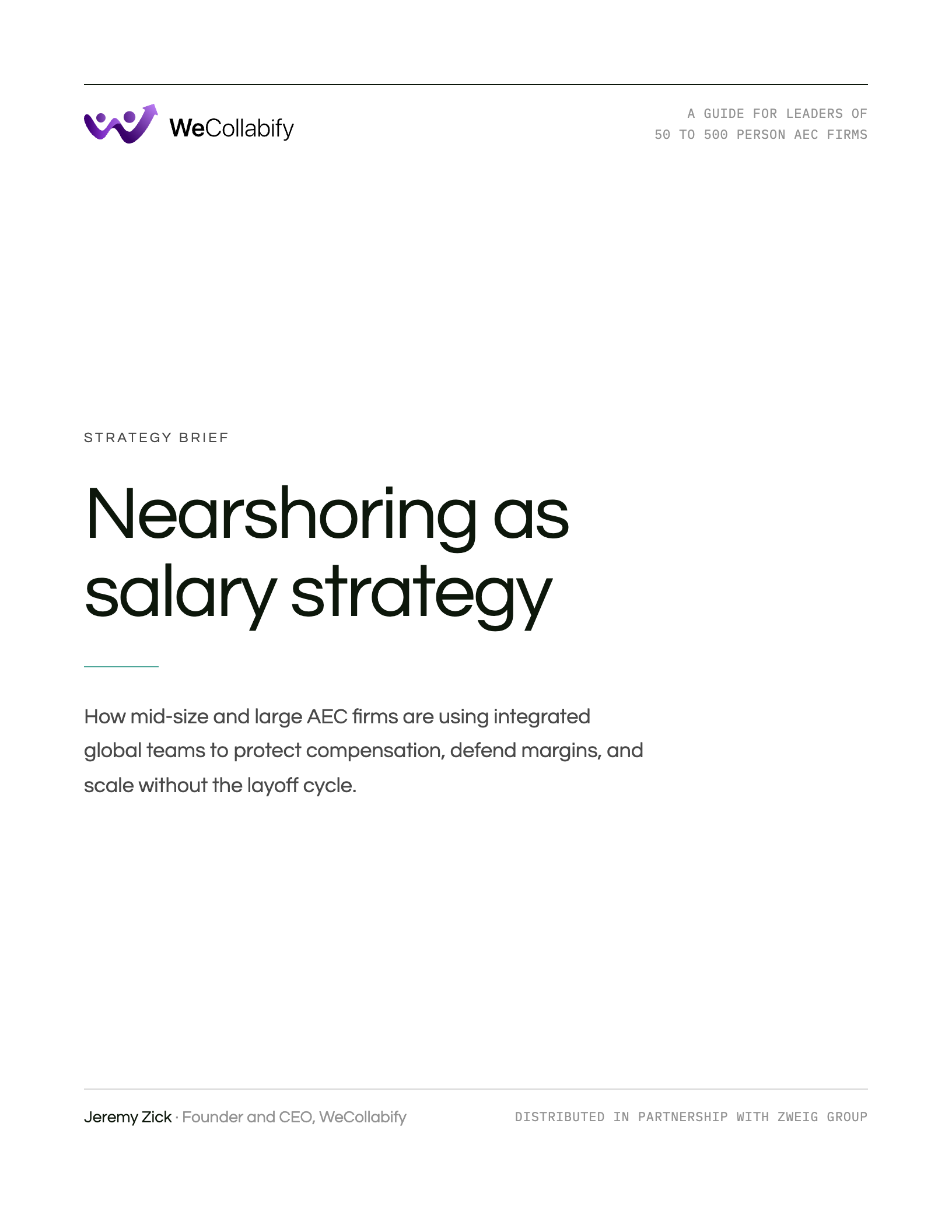 Cover of the Nearshoring as salary strategy brief